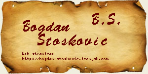 Bogdan Stošković vizit kartica